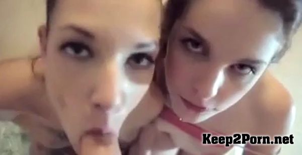Porn with Teen: Two hot teens sucking for a facial [MP4 / SD] Amateur Girls