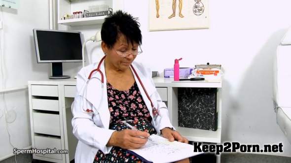 Elma C - Big breasted doctor granny Elma prostate check-up [HD 720p] spermhospital