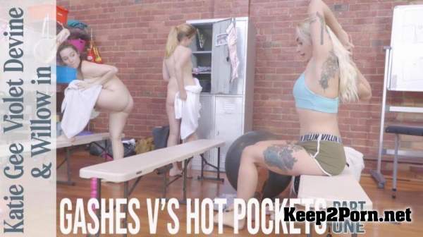 Katie Gee, Violet Devine & Willow - Gashes Vs Hot Pockets (19.09.28) (MP4, FullHD, Lesbians) GirlsOutWest