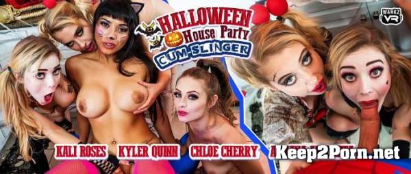 Aryana Amatista, Chloe Cherry, Kali Roses, Kyler Quinn (Halloween House Party: Cum-Slinger / 29.10.2019) [Smartphone] (FullHD / MP4) WankzVR