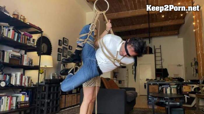 Kino Payne And Elise Graves - Kino Offers Himself To Elise For Her To Practice Shibari - Rope Suspension - Suffering - Inverted Suspension / Femdom [HD 720p] HangInThere