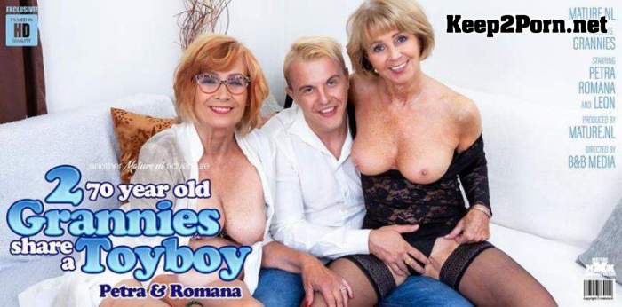 Leon (28), Petra (72) & Romana (70) - Two grannies sharing a toyboy (MP4, FullHD, Mature) Mature.nl