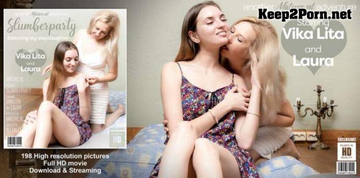 Laura (47), Vika Lita (27) - Seducing my stepdaughter at a slumberparty / 14223 (MP4, HD, Lesbians) Mature.nl
