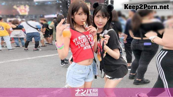 Minazuki Hikaru, Hiiragi Rui - JD2 duo picked up at Japan's largest EDM festival! A secret 4P festival will be held once the event circles are called interchanges and you bring them to the hotel and drink them [200GANA-2167 / GANA-2167] [cen] (Group,