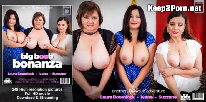 Ivana M (53), Laura Boomlock (34), Suzzane (51) & Leon (28) - A big breasted mature groupsession with one lucky guy [FullHD 1080p] Mature.nl, Mature.eu