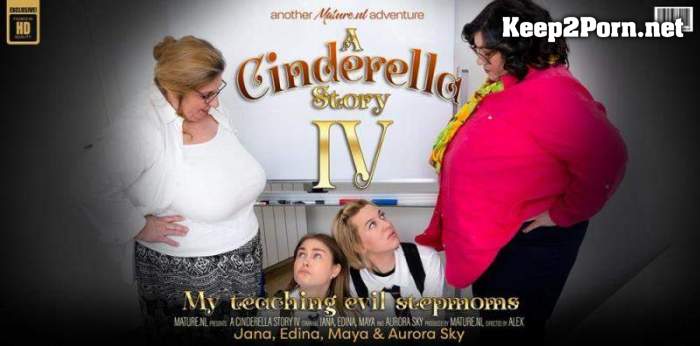 Aurora Sky (25), Edina (54), Jana (60), Maya (24) - The evil stepmoms are back and now they are the kinkiest teachers young Maya and her friend Aurora S / 14451 (MP4 / FullHD) Mature.nl