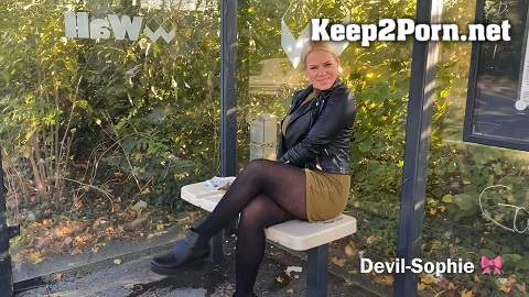 Devil Sophie - Violently Public on the main street shit on the bus stop seat - I was over (MP4 / FullHD) ScatShop