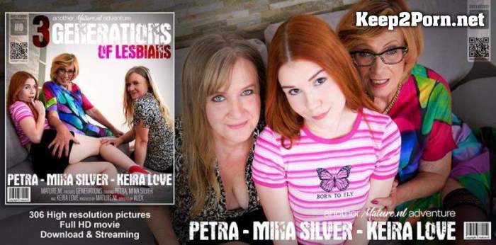Keira Love (26), Mina Silver (58), Petra (73) - Three generations of lesbians get wet on the couch / 14598 (FullHD / Lesbians) Mature.nl