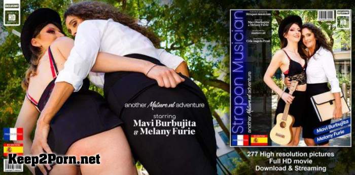 Mavi Burbujita (EU) (52), Melany Furie (24) - Spanish MILF Mavi Burbujita does hot young skinny French Melany Furie with a strapon (14591) [FullHD 1080p] [Mature.nl]