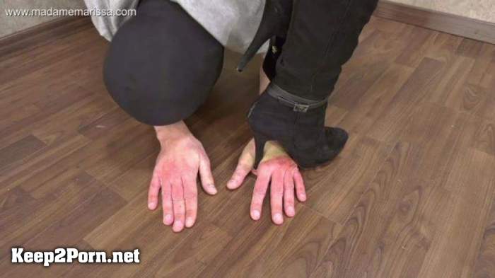 Gruesome hand trampling with over knee boots / Femdom (Femdom, HD 720p) [MadameMarissa]