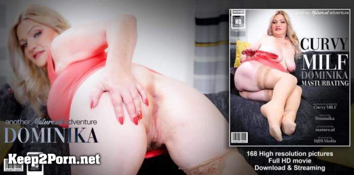 Dominika (47) - Masturbating unshaved curvy MILF Dominika gets wet on her sofa with a dildo (14768) (FullHD / MP4) [Mature.nl]