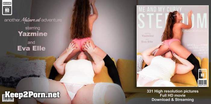 Eva Elle (23), Yazmine (54) - Cougar Yazmine has a starp-on pussylicking lesbian affair with her hot stepdaughter Eva Elle (14776) [FullHD 1080p] [Mature.nl]