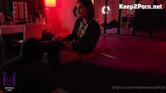Mistress Vera - My little chastity slave gets to worship my boots (mp4, FullHD, Femdom)