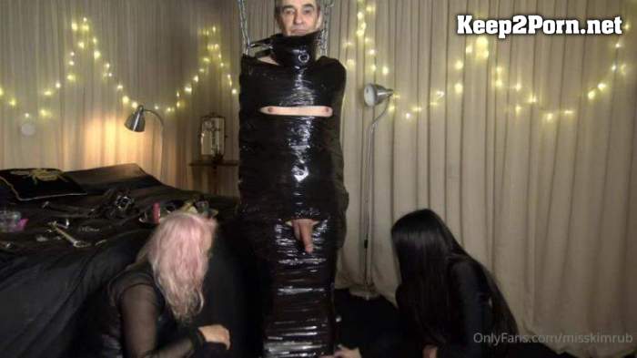 Miss Kim Rub - Black Clingfilm Bondage Part 1 (mp4 / HD)