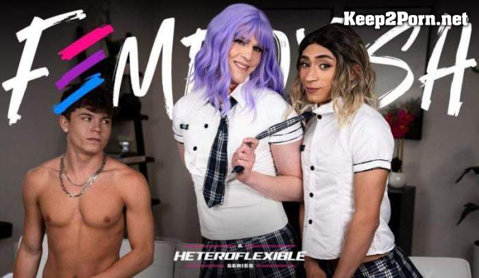 [AdultTime, Femboyish] Drake Von, Ander Wolfe, Sage Roux - Schoolgirl Femboy Gets Spitroasted By Bestie And BF (Sep, 2024) [FullHD 1080p]