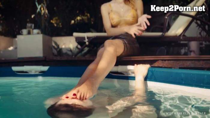 Mistress Elis Euryale - Foot worship in the pool [720p / Femdom]