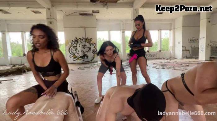 LadyAnnabelle666 - Pegging orgy with slaves [FullHD 1080p]