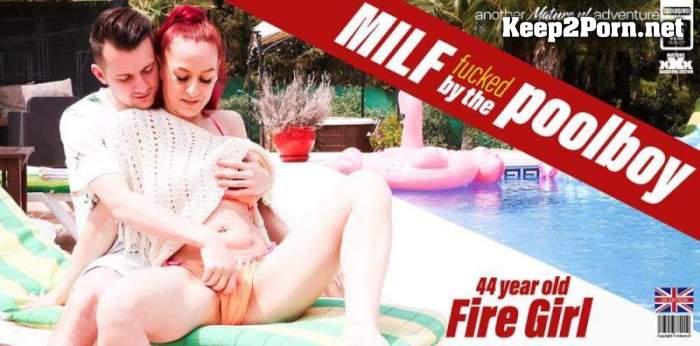 [Mature.nl] Fire Girl (44) & Sam Bourne (29) - The Poolboy get's seduced by MILF Fire Girl to fuck her right next to the pool under the sun (FullHD / Mature)