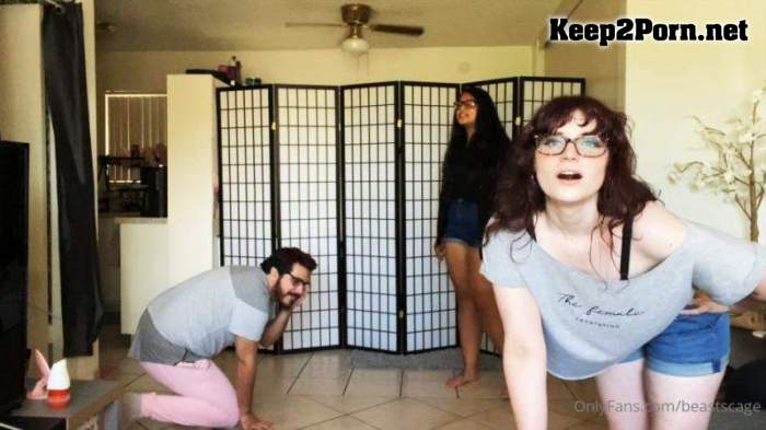 Beastcage Ballbusting - Punishing a guy for disobedience (FullHD / Femdom)