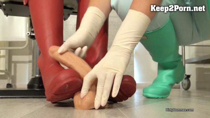 [QueensofKink] Fetish Liza and Miss Miranda - Medical bootjob POV (mp4, HD, Femdom)