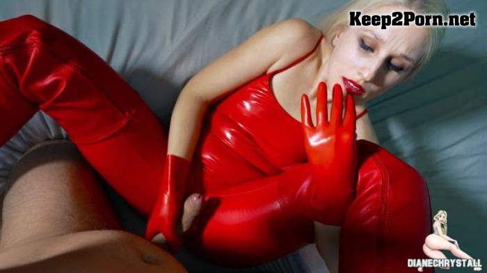 Diane Chrystall - Femdom Red Latex Gloves Handjob Mistress [2160p / Femdom]