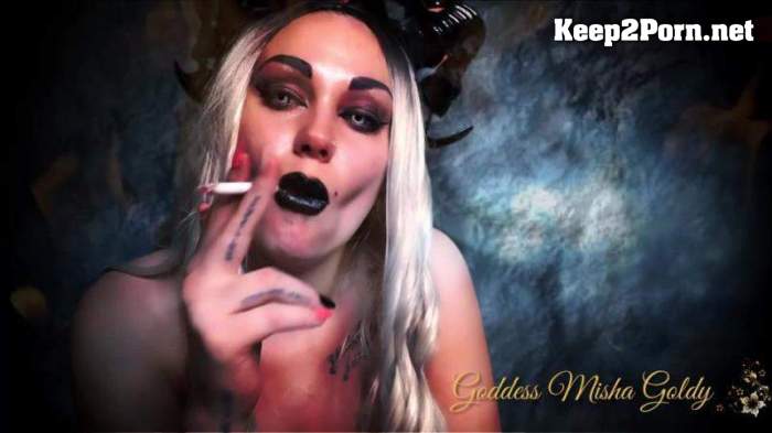 [The Goldy Rush] Mistress Misha Goldy, Russianbeauty - Goddess Misha Goldy - My Demonic Smoke Penetrates Not Only Into Your Lungs But Also Into Your Human Brain JOI (mp4, FullHD, Femdom)